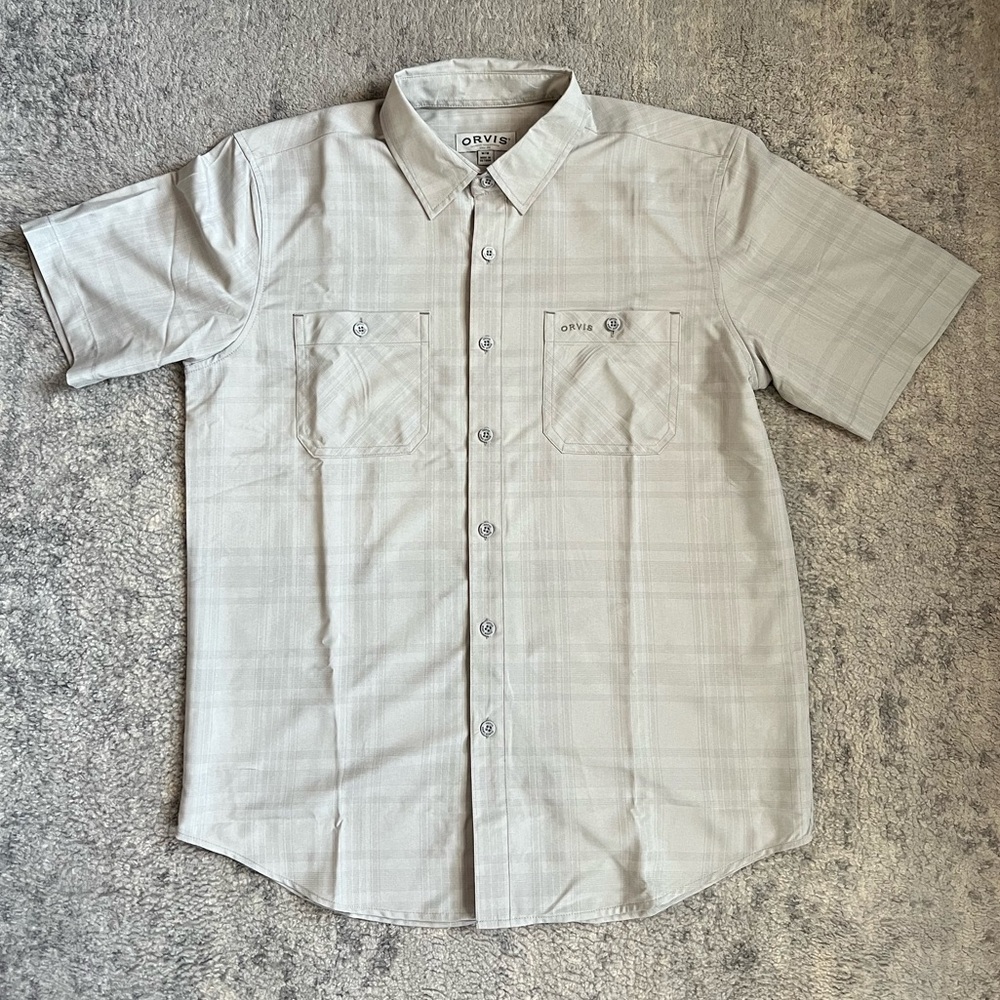 Orvis Mens Short Sleeve Button Up Shirt Medium